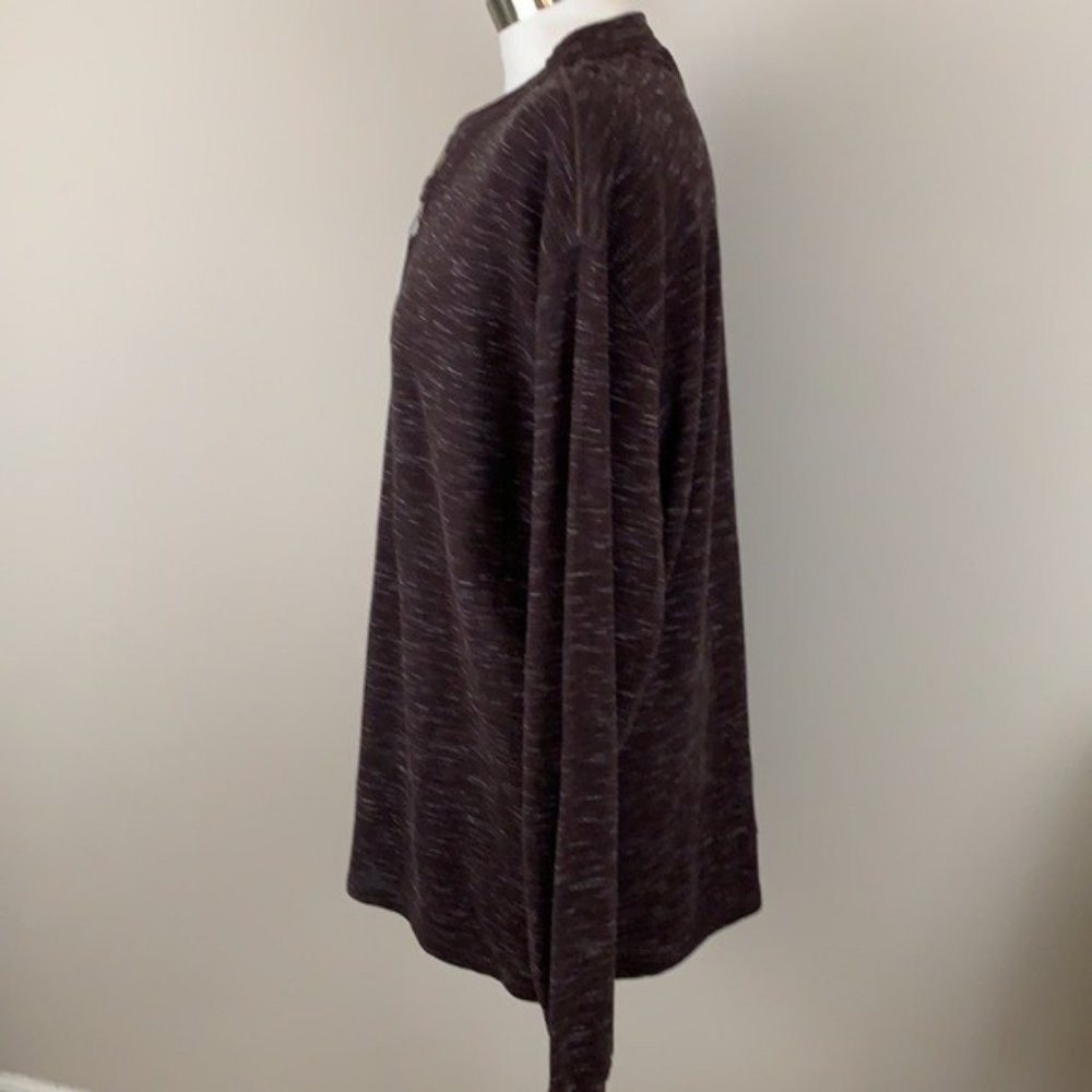 ROWM NWT MEN’S BROWN HENLEY LONG SLEEVE SIZE XL - Picture 3 of 6